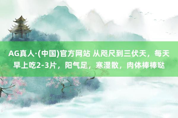 AG真人·(中国)官方网站 从咫尺到三伏天,每天早上吃2-3片,阳气足,寒湿散,肉体棒棒哒