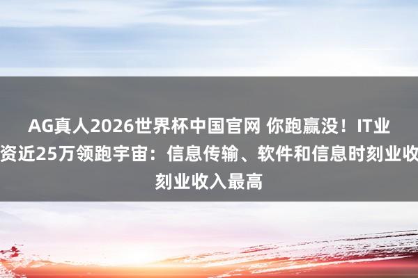 AG真人2026世界杯中国官网 你跑赢没!IT业年均工资近25万领跑宇宙:信息传输、软件和信息时刻业收入最高