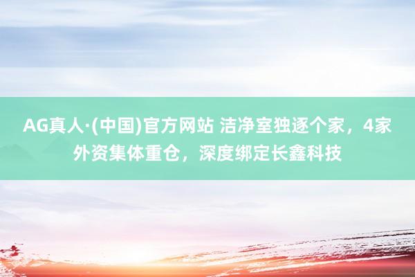 AG真人·(中国)官方网站 洁净室独逐个家,4家外资集体重仓,深度绑定长鑫科技