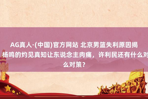 AG真人·(中国)官方网站 北京男篮失利原因揭秘:杨鸣的灼见真知让东说念主肉痛,许利民还有什么对策?