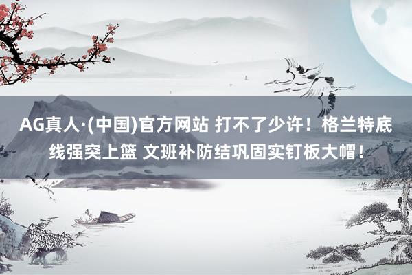 AG真人·(中国)官方网站 打不了少许！格兰特底线强突上篮 文班补防结巩固实钉板大帽！