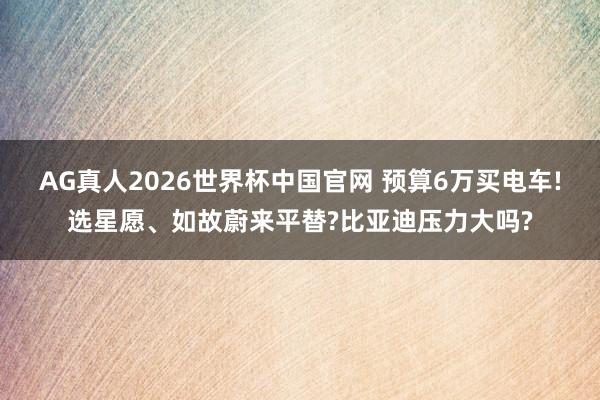 AG真人2026世界杯中国官网 预算6万买电车!选星愿、如故蔚来平替?比亚迪压力大吗?