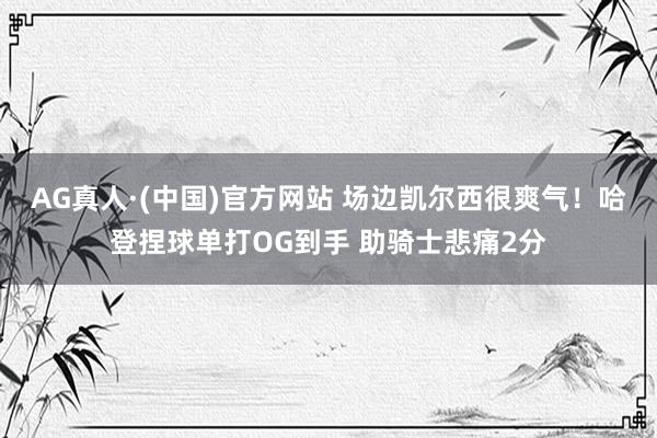 AG真人·(中国)官方网站 场边凯尔西很爽气！哈登捏球单打OG到手 助骑士悲痛2分