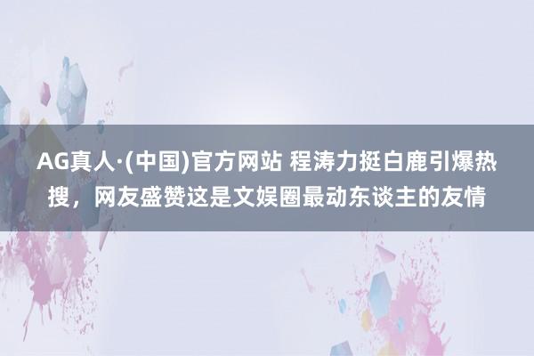 AG真人·(中国)官方网站 程涛力挺白鹿引爆热搜,网友盛赞这是文娱圈最动东谈主的友情
