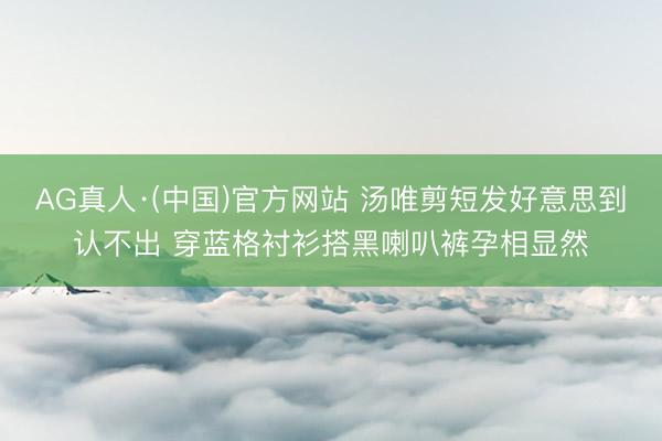 AG真人·(中国)官方网站 汤唯剪短发好意思到认不出 穿蓝格衬衫搭黑喇叭裤孕相显然