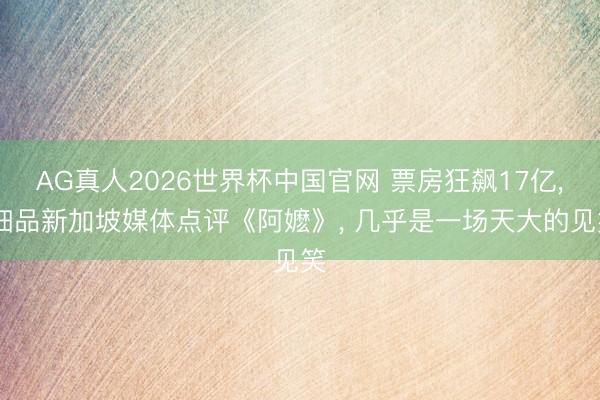AG真人2026世界杯中国官网 票房狂飙17亿, 细品新加坡媒体点评《阿嬷》, 几乎是一场天大的见笑